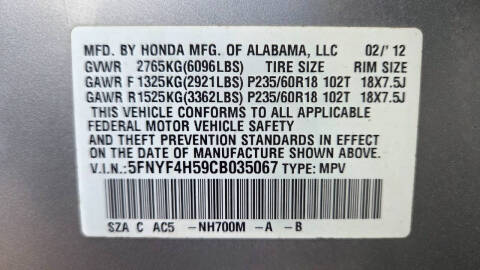 2012 Honda Pilot EX-L
