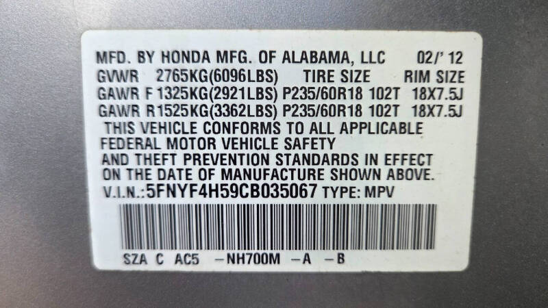 2012 Honda Pilot EX-L