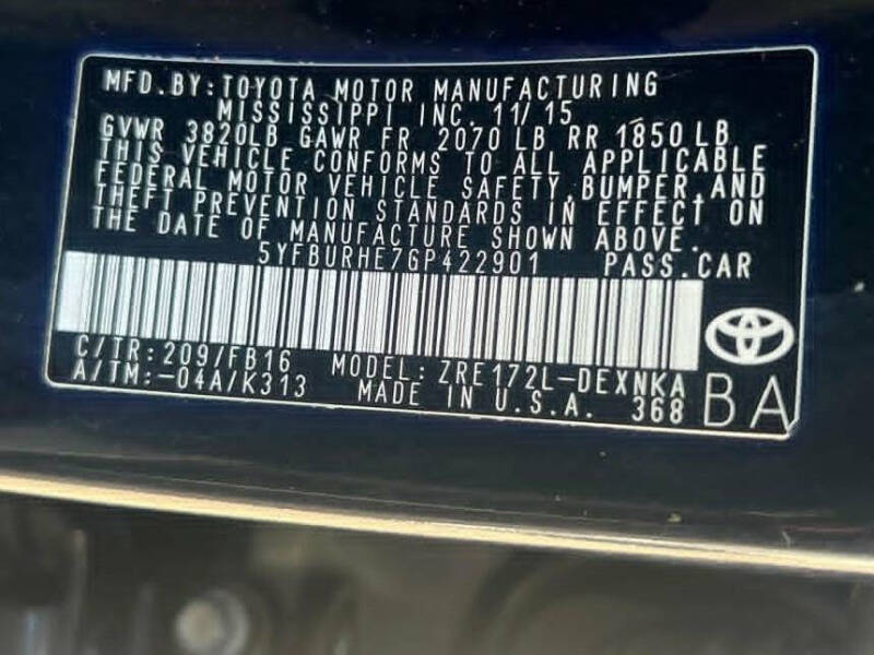 2016 Toyota Corolla LE