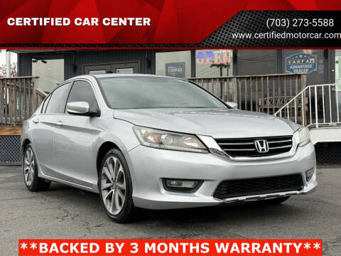 2013 Honda Accord for sale at CERTIFIED CAR CENTER in Fairfax VA