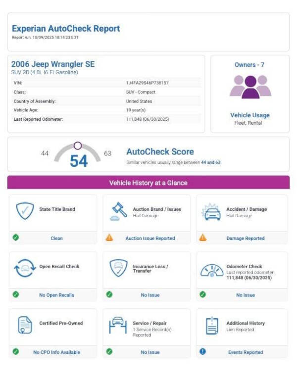 2006 Jeep Wrangler SE