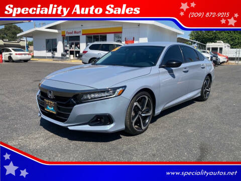 2021 Honda Accord for sale at Speciality Auto Sales in Oakdale CA