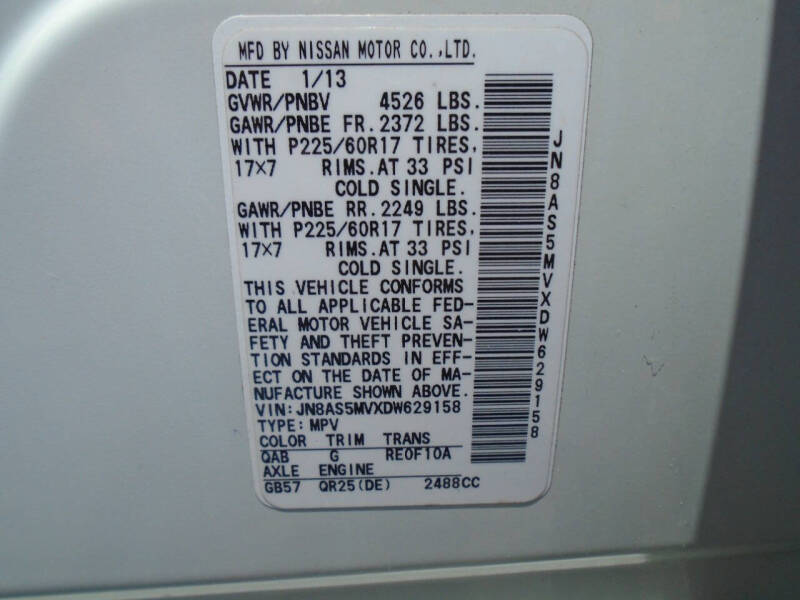 2013 Nissan Rogue SV w/SL Package