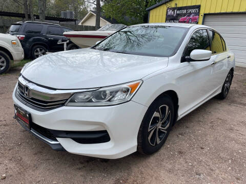 2016 Honda Accord for sale at M & J Motor Sports in New Caney TX