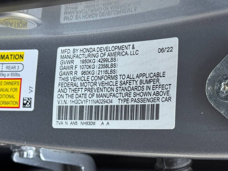 2022 Honda Accord LX
