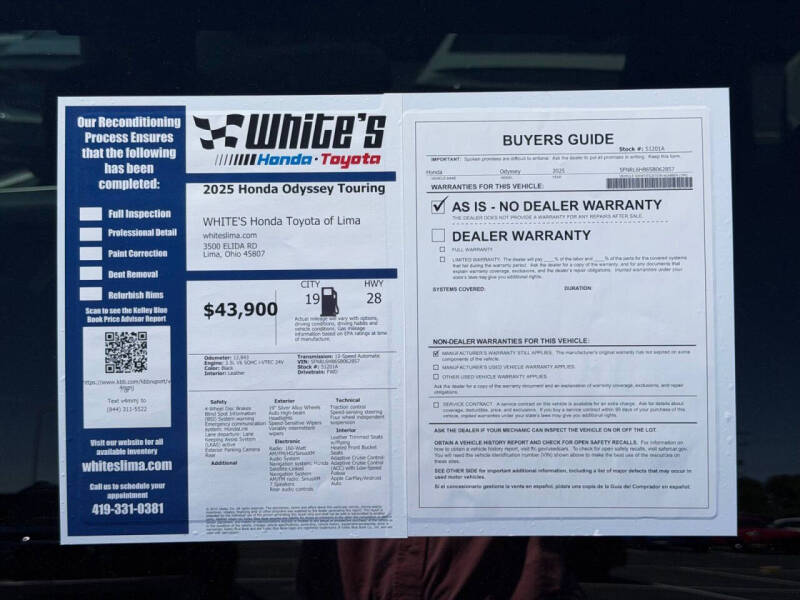 2025 Honda Odyssey Touring