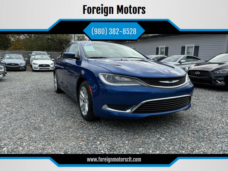 2016 Chrysler 200 for sale at Foreign Motors in Kannapolis NC