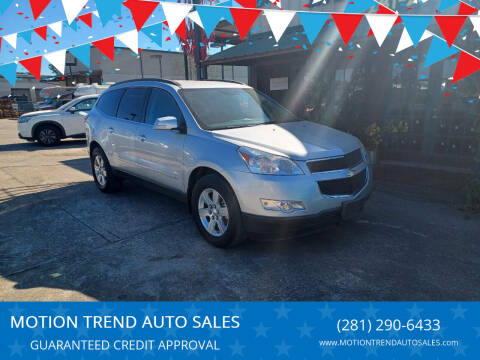 2010 Chevrolet Traverse for sale at MOTION TREND AUTO SALES in Tomball TX