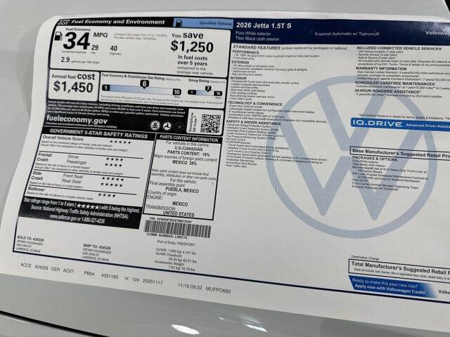 2026 Volkswagen Jetta S