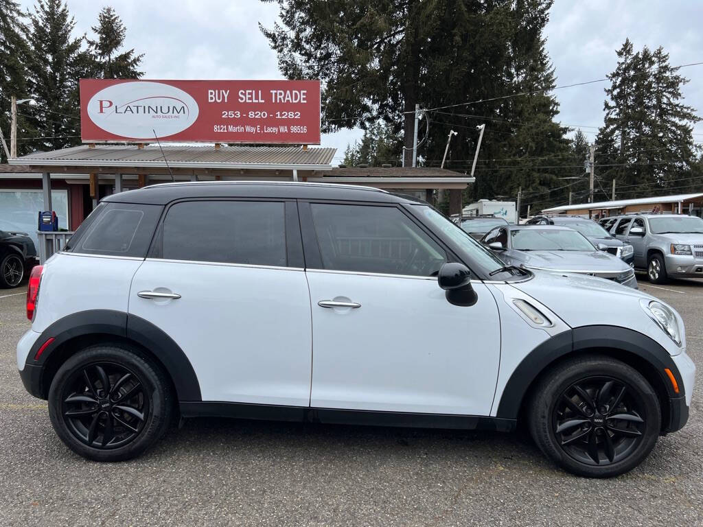 2011 MINI Cooper Countryman for sale at PLATINUM AUTO SALES INC in Lacey, WA