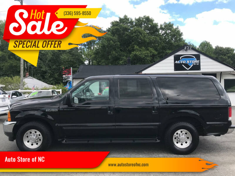 2000 Ford Excursion for sale at Auto Store of NC in Walkertown NC