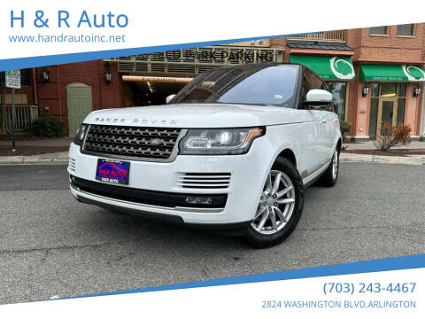 2016 Land Rover Range Rover for sale at H & R Auto in Arlington VA