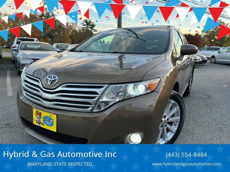 2011 Toyota Venza for sale at Hybrid & Gas Automotive Inc in Aberdeen MD