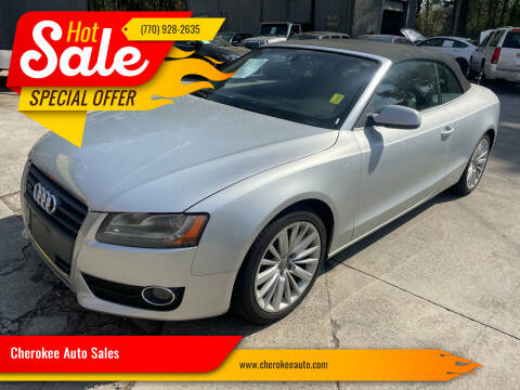 2012 Audi A5 for sale at Cherokee Auto Sales in Acworth GA