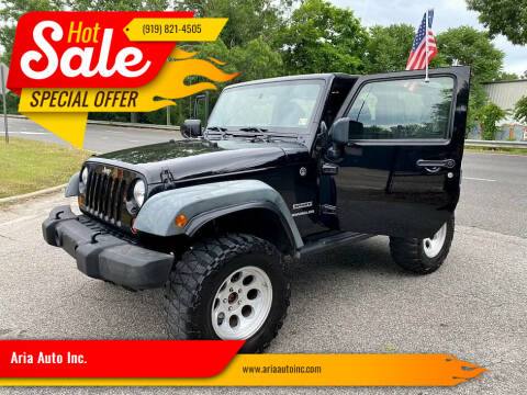 2012 Jeep Wrangler for sale at Aria Auto Inc. in Raleigh NC