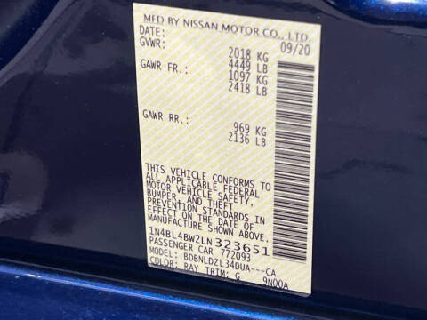 2020 Nissan Altima 2.5 S