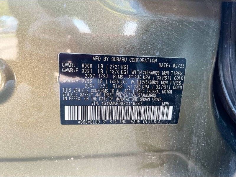 2025 Subaru Ascent Onyx Edition