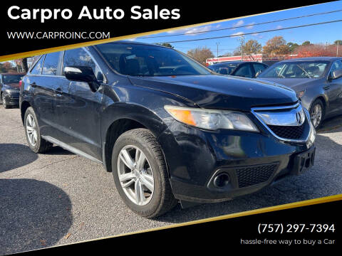 2013 Acura RDX for sale at Carpro Auto Sales in Chesapeake VA