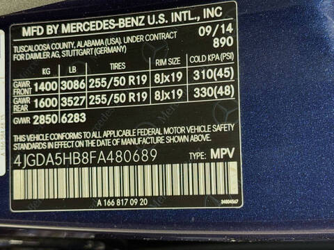 2015 Mercedes-Benz M-Class ML 350 4MATIC