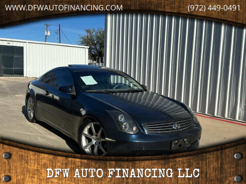 2004 Infiniti G35 for sale at DFW AUTO FINANCING LLC in Dallas TX