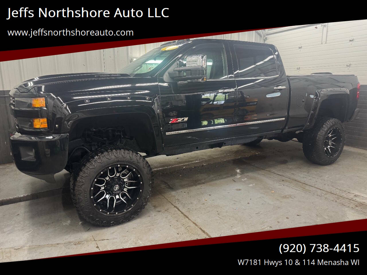 Black 2017 Chevrolet Silverado 2500HD Pickup Truck Four-Wheel Drive 6-Speed Automatic