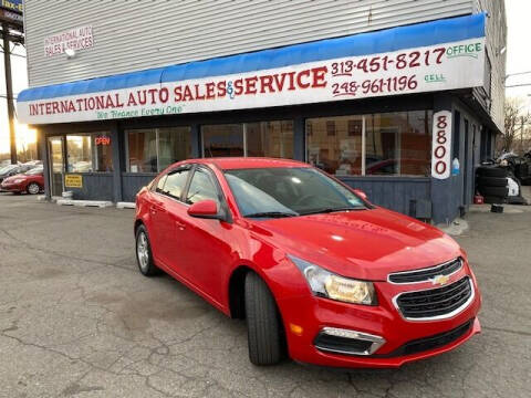 2015 Chevrolet Cruze for sale at International Auto Sales and Service in Detroit MI