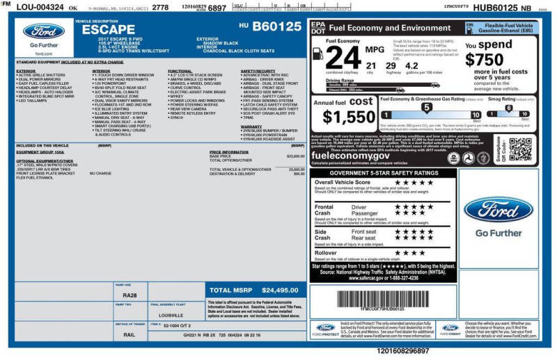 2017 Ford Escape S