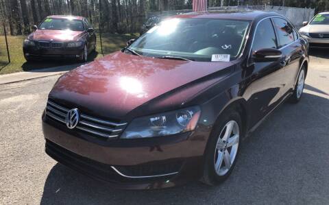 2013 Volkswagen Passat for sale at County Line Car Sales Inc. in Delco NC