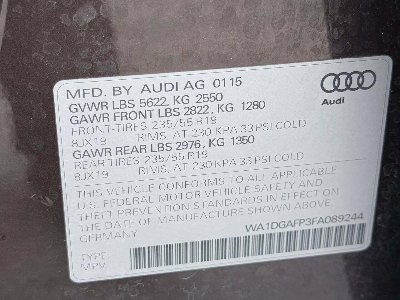 Brown 2015 Audi Q5 3.0T quattro Premium Plus AWD 3.0T quattro Premium Plus 4dr SUV 27