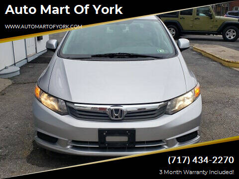 2012 Honda Civic for sale at Auto Mart Of York in York PA