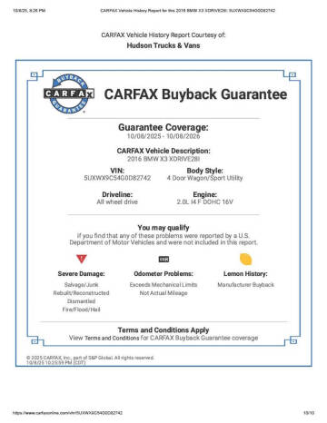 2016 BMW X3 xDrive28i