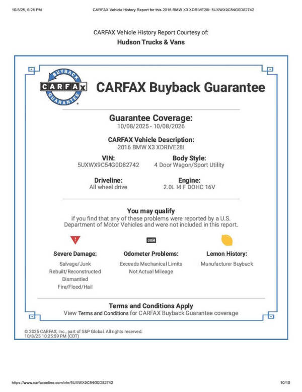 2016 BMW X3 xDrive28i