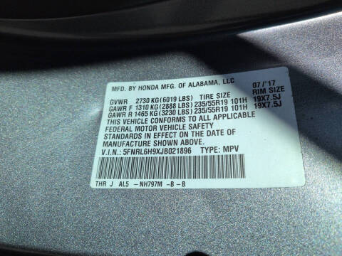 2018 Honda Odyssey Elite