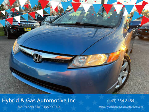 2008 Honda Civic for sale at Hybrid & Gas Automotive Inc in Aberdeen MD
