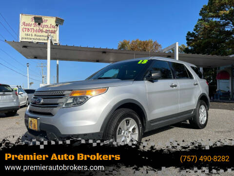 2013 Ford Explorer for sale at Premier Auto Brokers in Virginia Beach VA