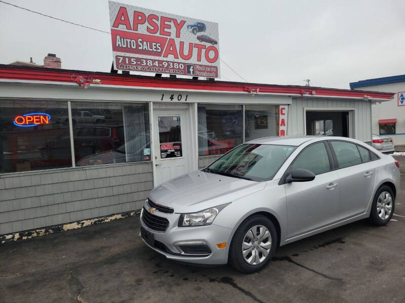 2015 Chevrolet Cruze for sale at Apsey Auto in Marshfield WI