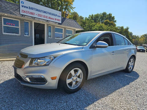 2015 Chevrolet Cruze for sale at BARTON AUTOMOTIVE GROUP LLC in Alliance OH