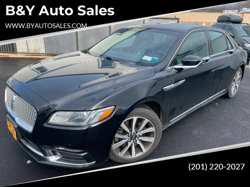 2018 Lincoln Continental for sale at B&Y Auto Sales in Hasbrouck Heights NJ