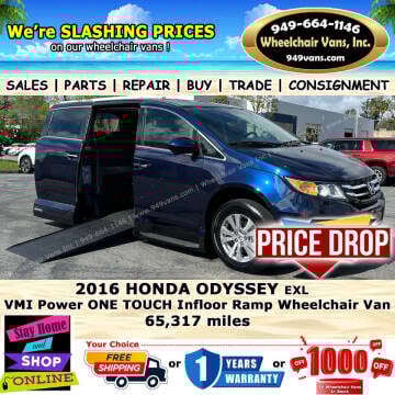 2016 Honda Odyssey for sale at Wheelchair Vans Inc in Laguna Hills CA