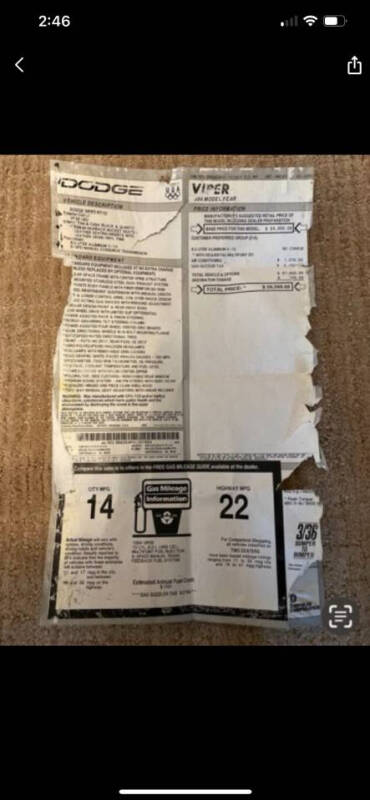 1994 Dodge Viper RT/10