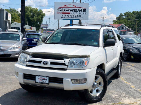 2004 Toyota 4Runner for sale at Supreme Auto Sales in Chesapeake VA