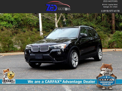 2015 BMW X3 for sale at Zed Motors in Raleigh NC