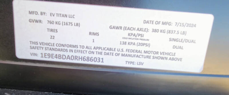 2024 EV Titan FFX6