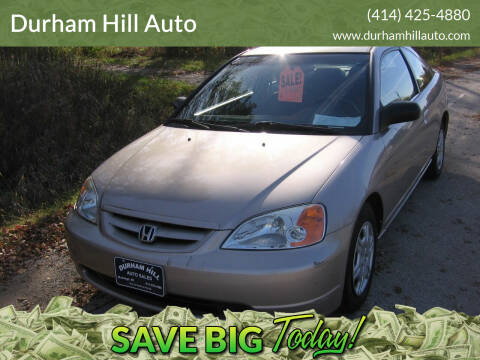 2002 Honda Civic for sale at Durham Hill Auto in Muskego WI