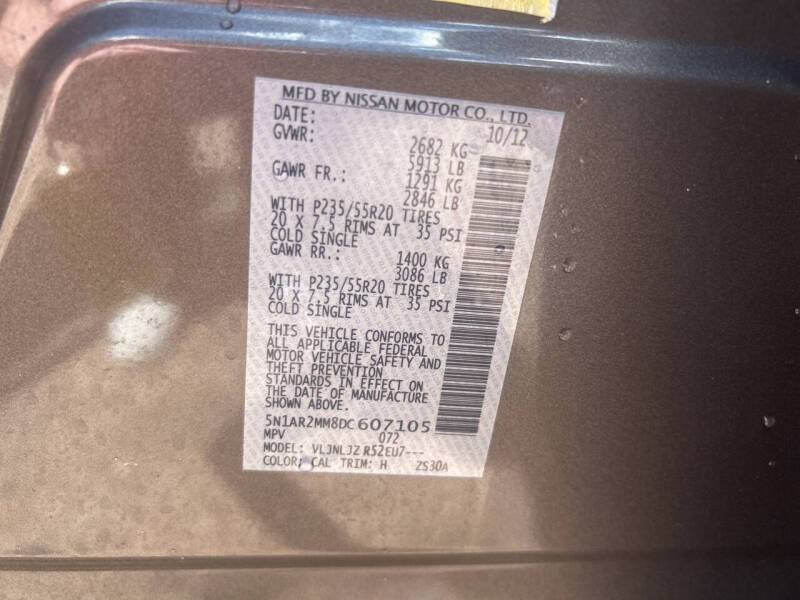 2013 Nissan Pathfinder Platinum