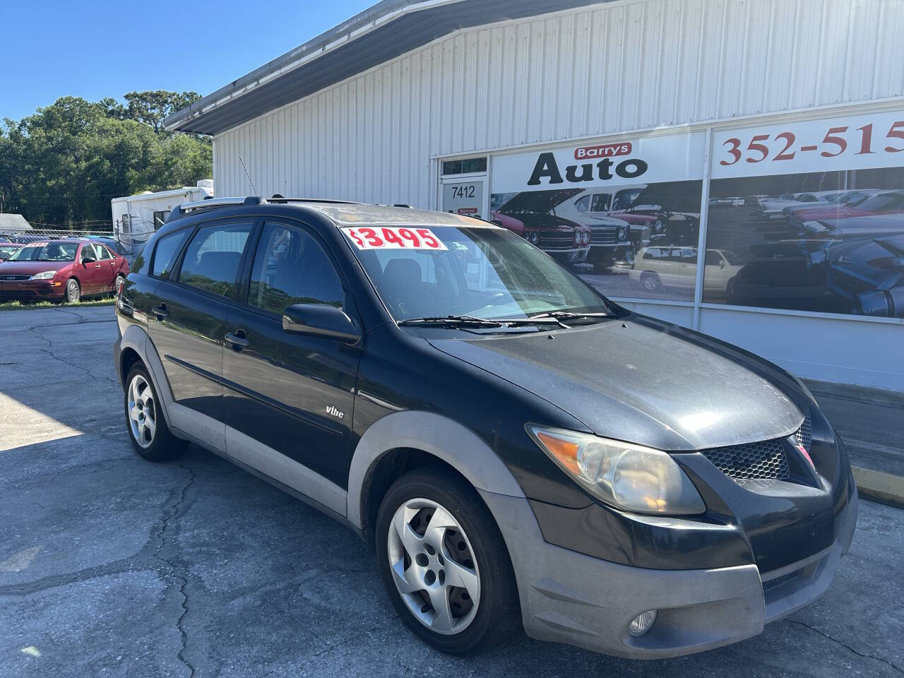 Black 2003 Pontiac Vibe Base Fwd 4dr Wagon 2