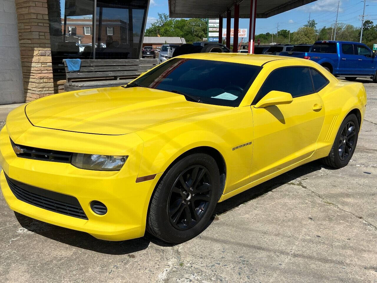 Yellow 2015 Chevrolet Camaro LS LS 2dr Coupe w/2LS 1