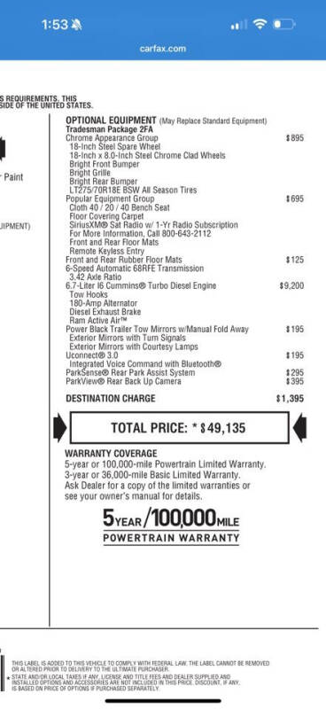 2017 RAM 2500 Tradesman