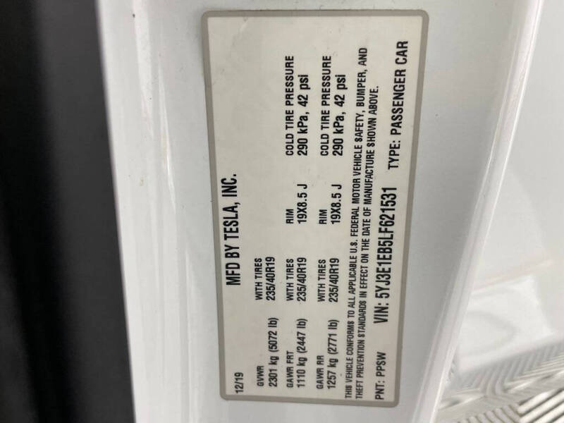 2020 Tesla Model 3 Long Range