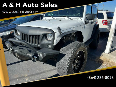 2017 Jeep Wrangler for sale at A & H Auto Sales in Greenville SC